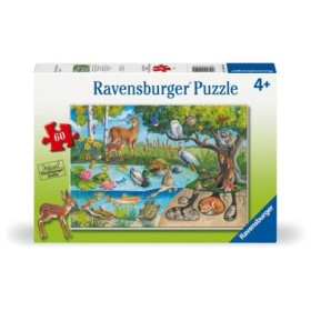 Puzzle animale deasupra si sub apa 60 piese
